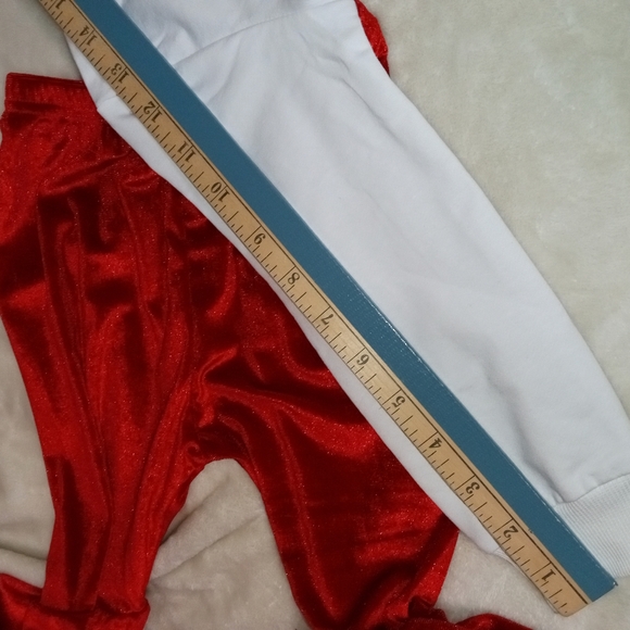NWT Candy Cane Cutie White Sweatshirt and Pants Set - Picture 3 of 14